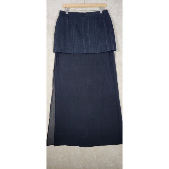 BCBGMaxAzria Black Sheer Skirt - Picture 1 of 16